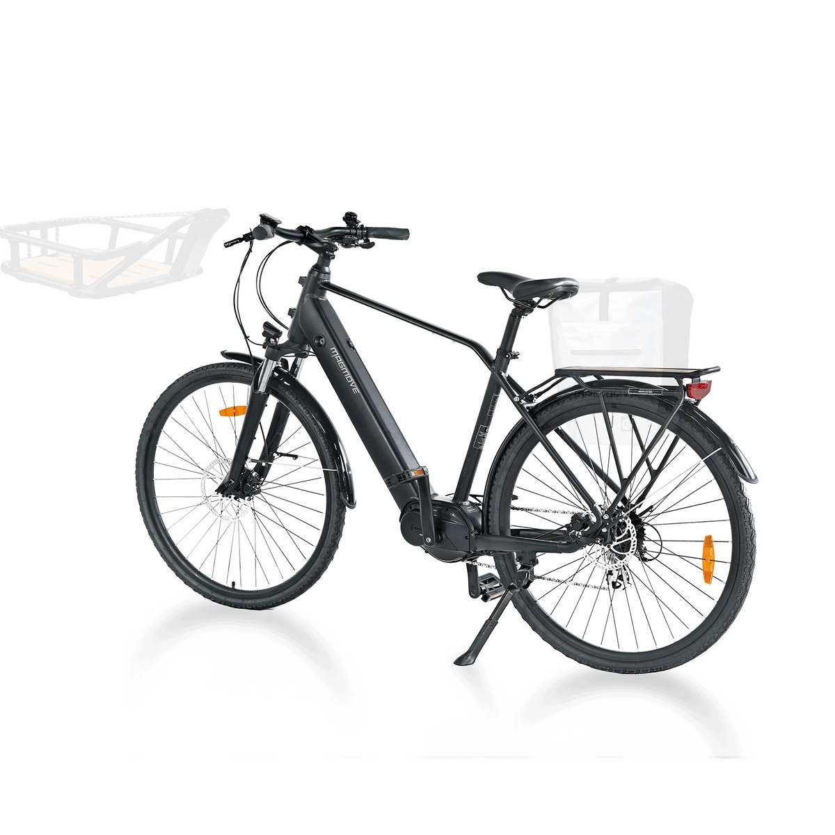 MAGMOVE Electric Bike for Adults, 28" Ebike Bafang Midmounted 250W M