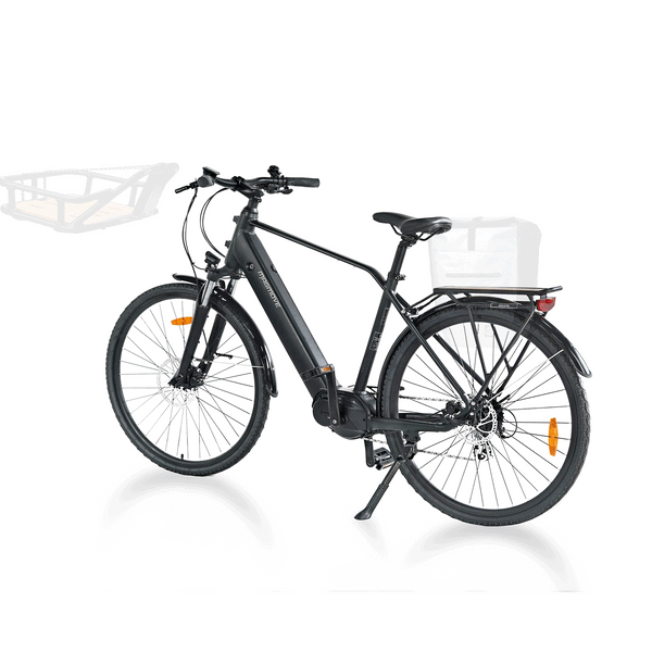 MAGMOVE Electric Bike for Adults, 28" E-bike Bafang Mid-mounted 250W Motor 13Ah Detachable Battery City Bike, Shimano 8 Speed Transmission Gears Double Disc Brakes Front Suspension Electric Bicycles